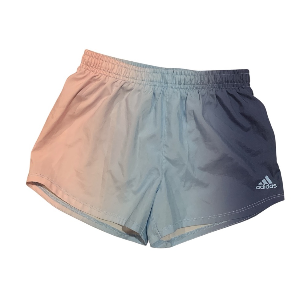 adidas Blue to Pink Gradient Athletic Shorts